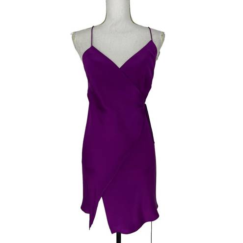 Michelle Mason Mason by  Strappy Silk Wrap Dress in Orchid