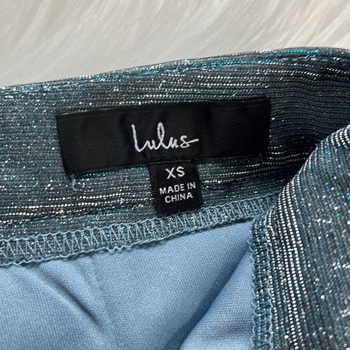 Lulus Lulu’s Blue Sparkle Wide Leg Pants