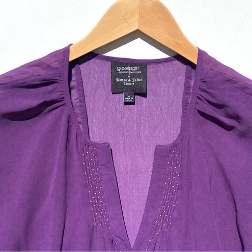 Romeo + Juliet Couture GOSSIP GIRL X  Women’s Purple tie front top size small