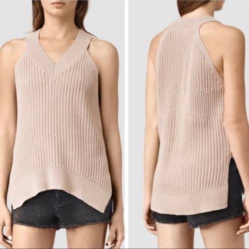 All Saints Manson Vest oatmeal/tan size small