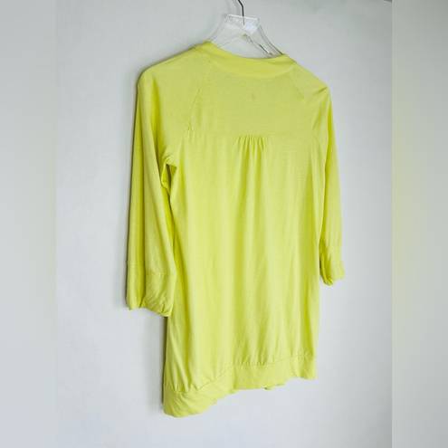 Rebecca Taylor  Lemon Yellow Cotton Cardigan Sweater Jacket Top Size S