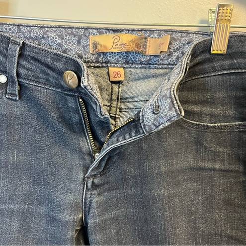 Paige  Skyline Bootcut Denim Mid-Rise Medium Wash Jeans Sz 26 EUC