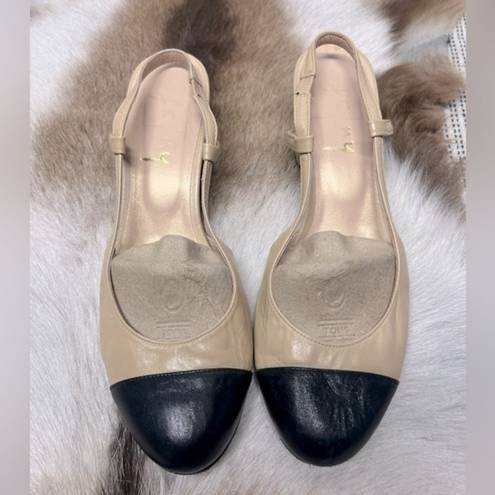 Tuckernuck  French Sole FS/NY Baton Heels from two tone cream black size 8B