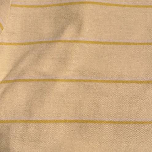 Everlane  The Organic Cotton Crew Tee yellow stripe Size M NWT