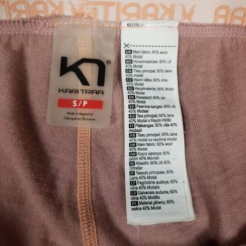 Petal Kari Traa Floke Merino Wool Blend Baselayer Pants  Pink Sz Small