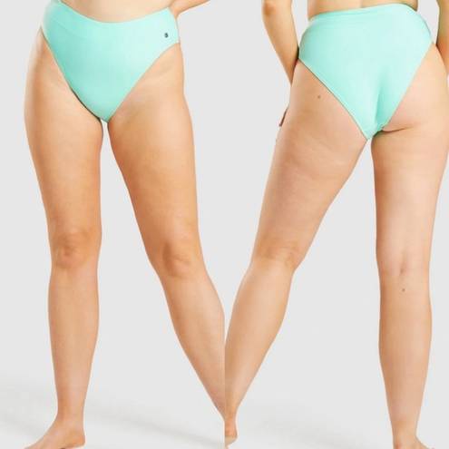 Gymshark High Rise Turquoise Bikini Bottoms Size Medium