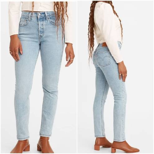 Levi’s Levi's, New, 501 High Rise Skinny Tango Light Wash Button Fly Blue Jeans, 30