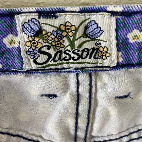 Daisy Vintage Sasson 100% Cotton  High Rise Jean Shorts Size 16