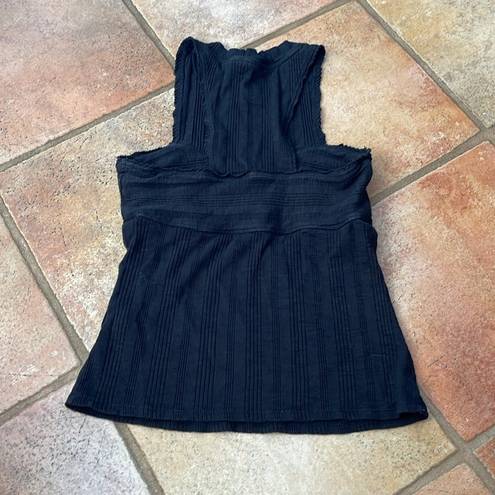 Pilcro  ribbed high neck tank small