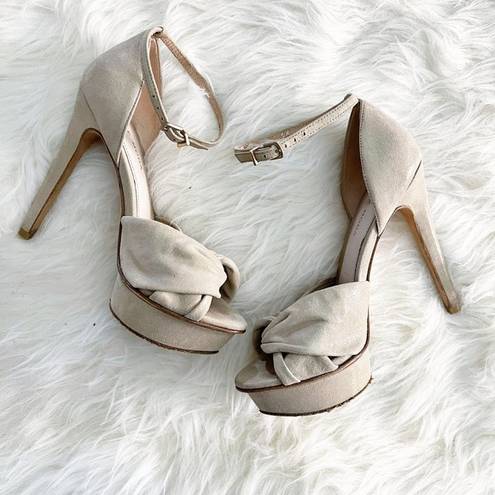 Moda ($10) Pelle  Ankle Strap Knotted Open Toe Platform Heel