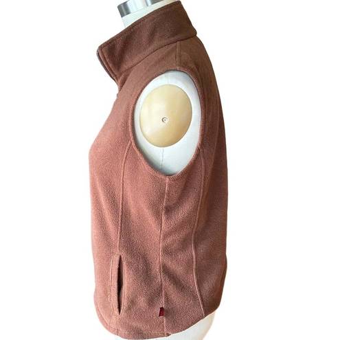 Woolrich  Women's Brown Sleeveless Fleece Jacket Vest ~ Size LARGE