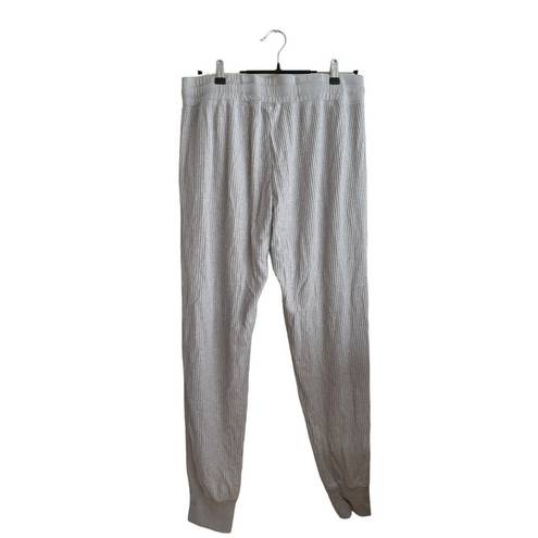 Zyia ‎ Active Jogger Sweatpants Women Size XL Light Gray Ribbed Lounge Comfort