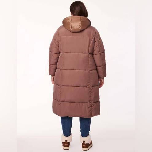 Bernardo NWT  Town Square Long Winter Puffer Coat in Peppercorn Size 1X