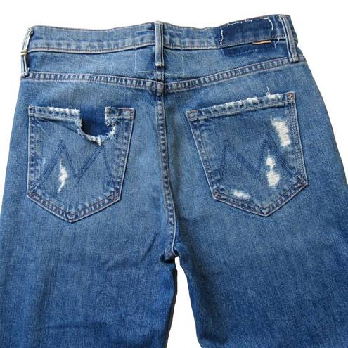 NWT Mother Mid Rise Fly Cut Dazzler Ankle in Walking On Stones Ankle Jeans 28