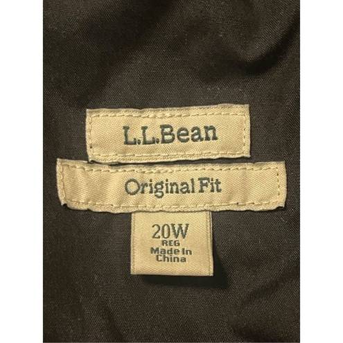 L.L.Bean  Navy Blue Corduroy Pants Chinos Original Fit High Waist Sz 20W