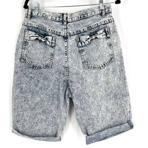 Bermuda NWT Vintage Stefano 80s Womens Acid Wash Bow Pocket Denim Shorts  Sz 18