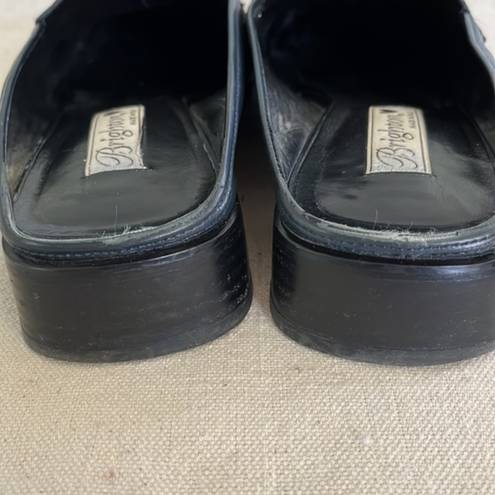 Brighton  Julie Mules Navy Tassel‎ Leather Slides 9.5 M