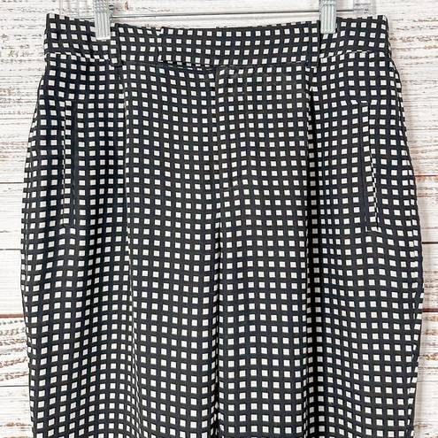 Equipment  Bergen 100% Silk Checkered Cropped Pants, EUC, Size 6, MSRP $340