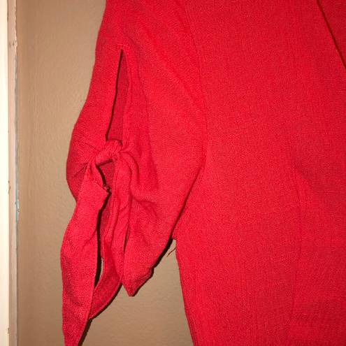 Philosophy Lulu’s My  Short Sleeve Red Wrap Dress XS