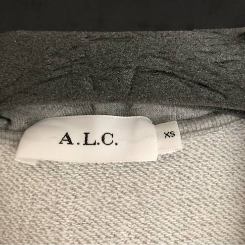 ALC Frank A.L.C. On Duty Gray Declan Cropped Hoodie Sweatshirt XS Women’s Chrissy Teigen