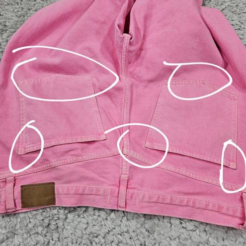 Madewell READ  Baggy Straight Jeans Garment Dyed Edition Women’s Size 32 Pink