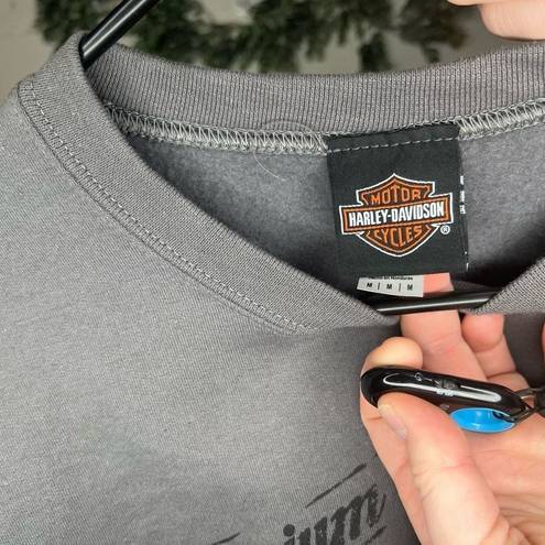 Harley Davidson  | women gray crewneck pullover long sleeve