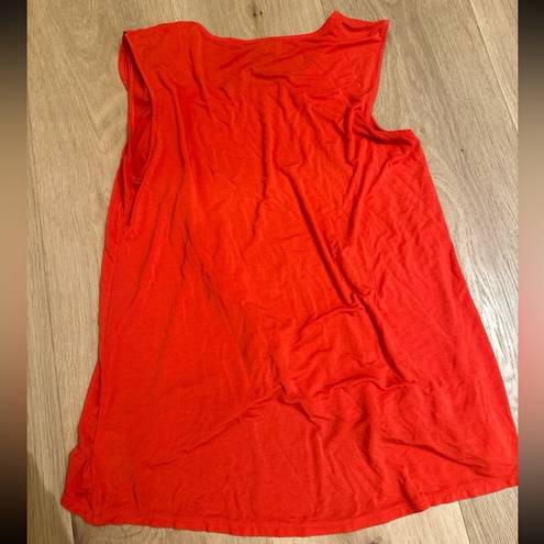 Bobeau  Orange Ruffle Tank