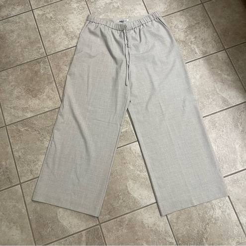 Elizabeth and James  Wide Leg drawstring Pants Oatmeal Beige Womens large spandex