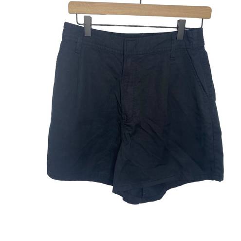 Good American  High Rise Black Tencel Trouser Shorts