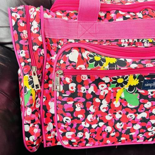 Simply Southern  Pink Colorful Overnight Duffle Travel Tote Bag ~ Luggage