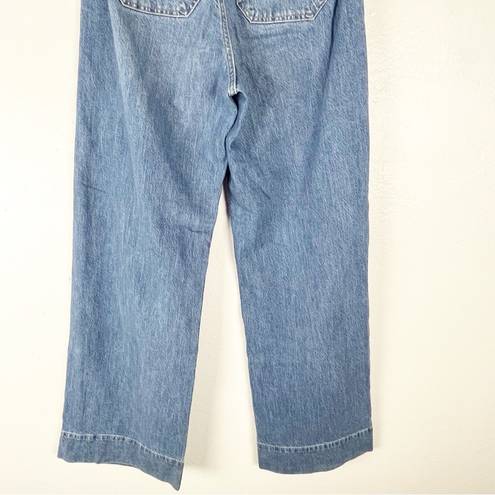 Gap  Medium Wash Sky High Wide Leg Denim Jeans, Size 8 Tall