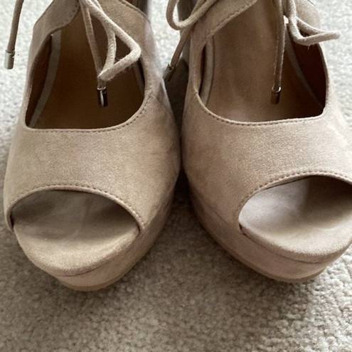 Nordstrom BP Lace-Up Platform Wedges Size 9.5