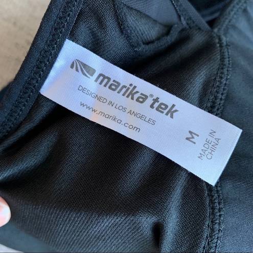 Marika tek  Racer Strappy Black Sports Bra Medium