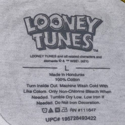 Looney Tunes  White Graphic Short Sleeve Tee Shirt