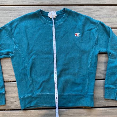 Champion Vintage X-Small  Reverse Weave Crewneck Sweater Turquoise/ Aquamarine