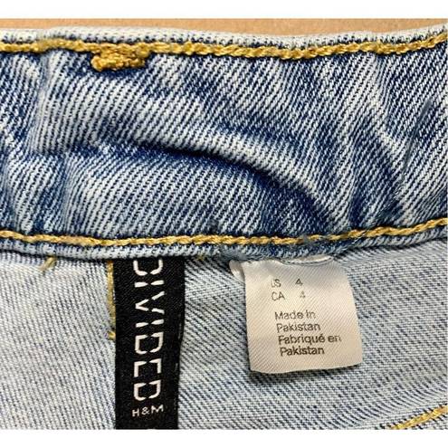 Divided H&M  Button fly dad jeans raw hems - Size 4 