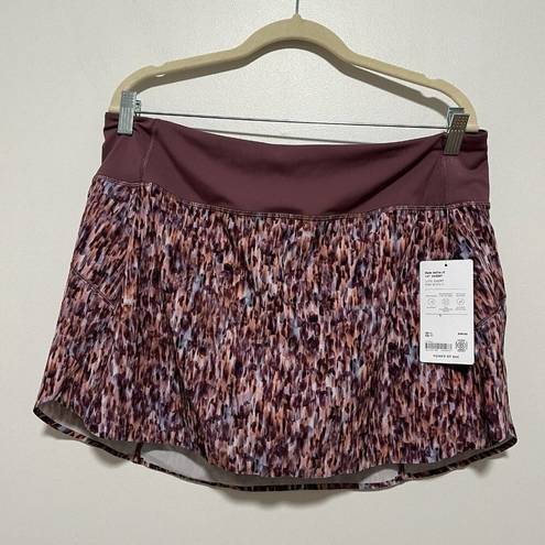 Athleta  NWT Run With It 14 Inch Skort in Patterned Purple Size XL