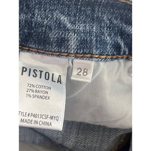 Pistola  Winston Relaxed High Rise Cuffed Denim Shorts in Mystique 28 New Jean