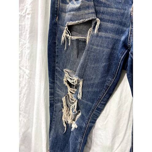 American Eagle  Women's Tom Girl High-Rise Distressed/Ripped Jeans Sz 14