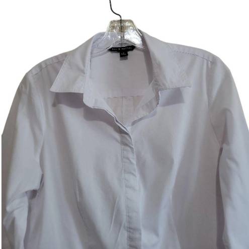 Zac and Rachel  Women's White 3/4 Sleeve Shirt Size Medium