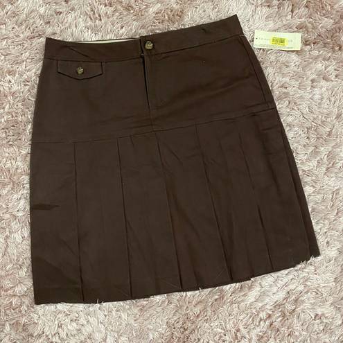 Tommy Hilfiger Brown Vintage Y2K Pleated Skirt