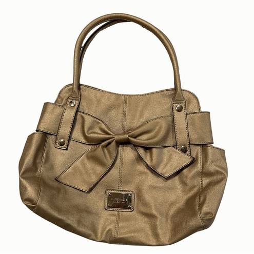 Nine West  Champagne Shoulder Bag with Bow Detail Feminine Girly Preppy