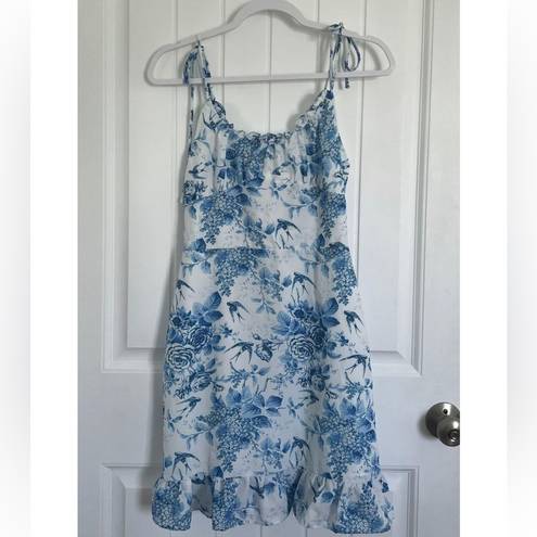 Blue floral mini dress | L Size L