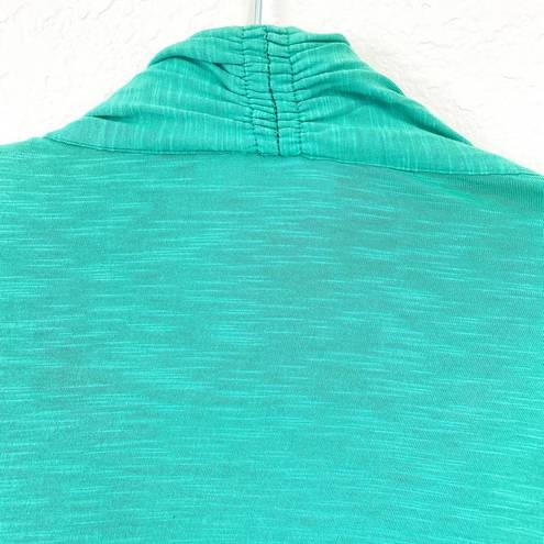 Coldwater Creek  Women's Open Front Green Cotton Cardigan Size M