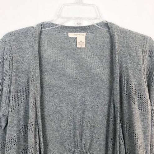 DKNY  JEANS Long Sleeve Open Front Gray Cardigan Size Medium