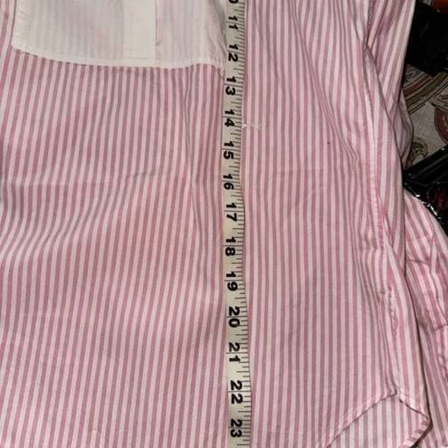 The Row E Tautz Savile Top Pink Striped Sz 10