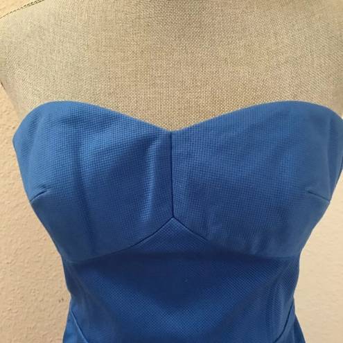 Ted Baker  London Blue Strapless Dress Size 0 XS Beautiful RARE HTF GORGEOUS