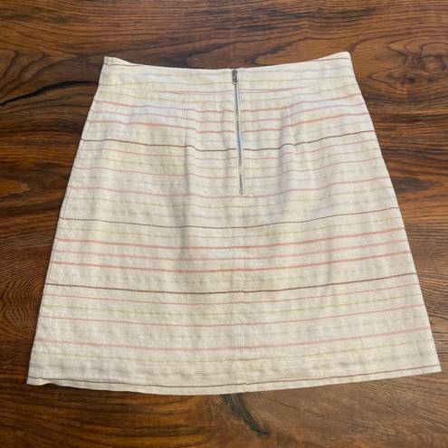 The Loft Women’s Pink and White Striped Stripes Skirt Size 4