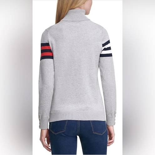 Tommy Hilfiger - Stella Womens Ribbed Trim Light Weight Turtleneck Sweat…