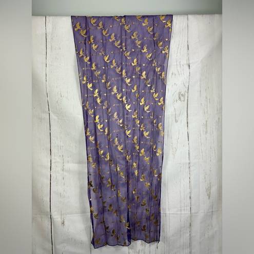 Dove I love Jesus Purple Gold  Scarf Sheer